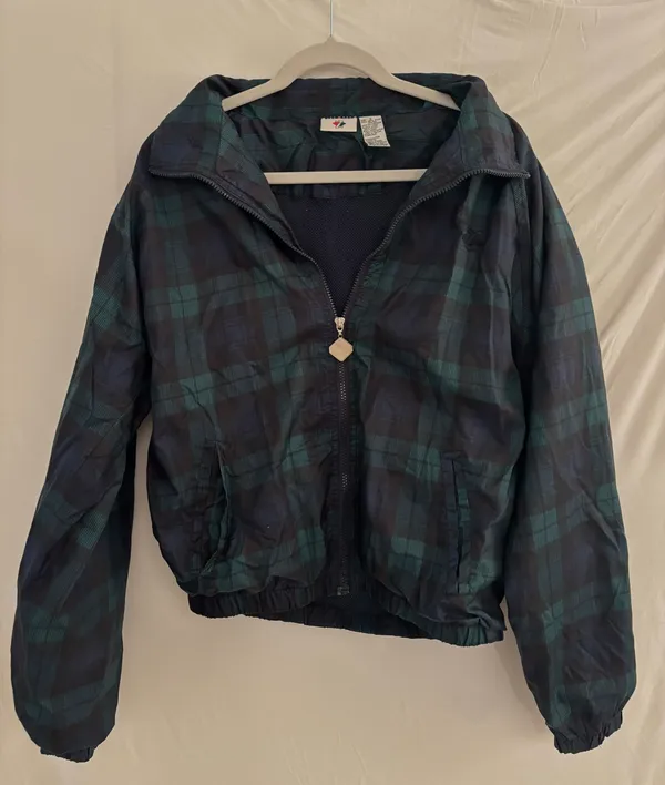 Jerzees Dark Plaid Windbreaker - Image 2