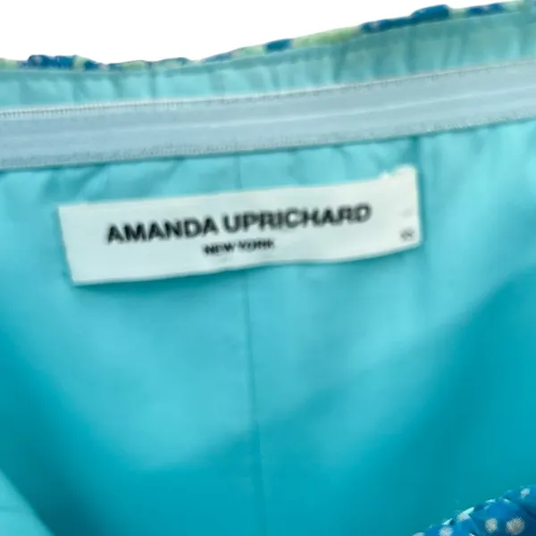 Amanda Uprichard Rosalinda Off-Shoulder Dress Tropical‎ Print Green Blue Size XS - Image 12