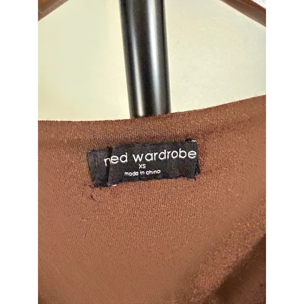 Naked Wardrobe Womens XS Brown Mesh Panel Long Sleeve Crop Top NW-C2068 - Image 3