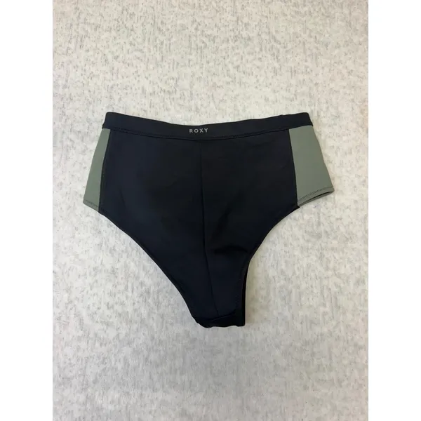 Roxy Pro Performance Highwaist Bikini Bottoms‎ Black Green ERJX404851 Womens M - Image 6