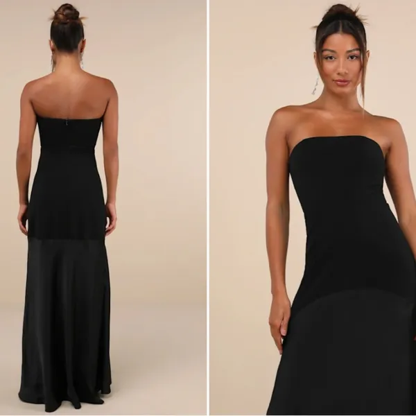 LULU's Sexy Elegant Sophisticated Prom Wedding Modern Chic Mermaid Maxi Dress - Image 4