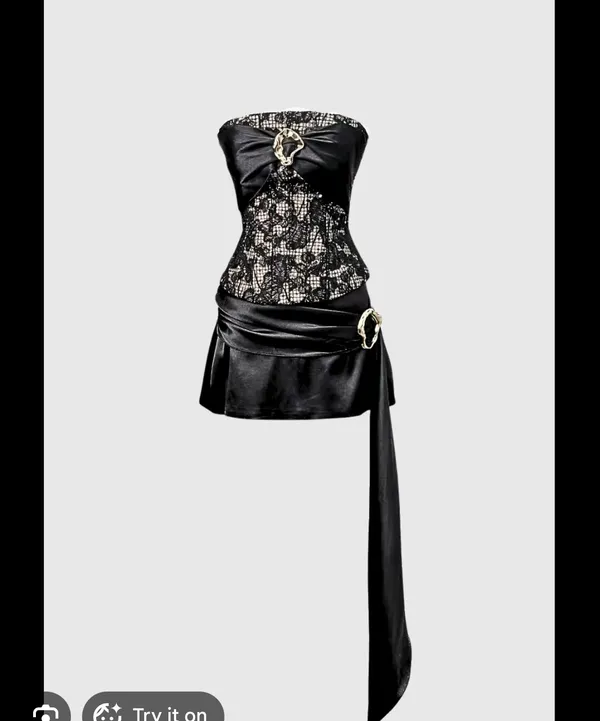 Top and skirt Black - Image 2