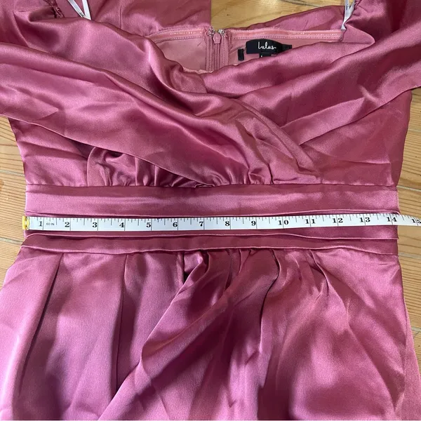 Lulus Always Celebrating Mauve Pink Satin Off-the-Shoulder Mini Dress - Image 8