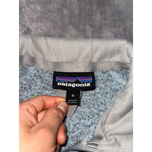 Patagonia‎ Women's Better Sweater Blue Heather 1/4 Zip Up Size M - Image 4