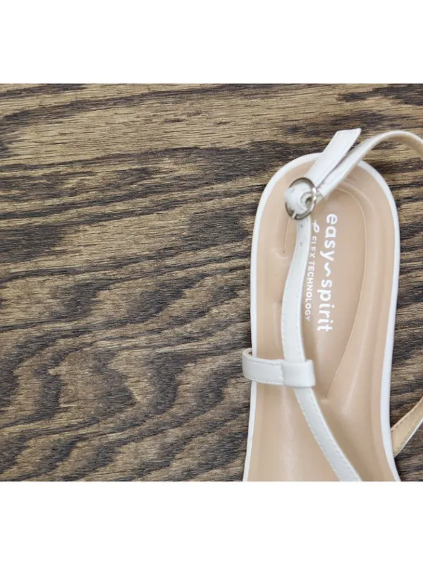 NWT Easy Spirit Glenni Block Heel Strappy Sandals SEGLENNI White Leather 9.5W - Image 10