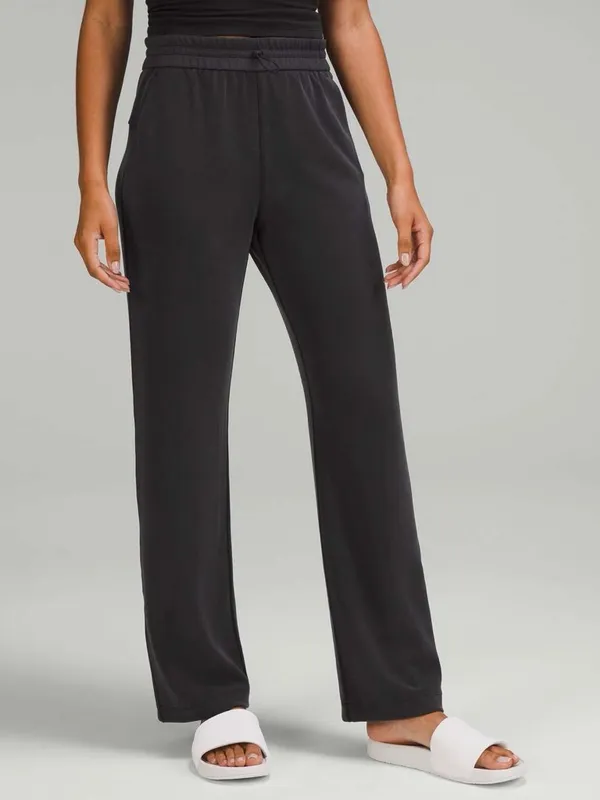 Lululemon‎ Softstreme High Rise Straight Leg Black Pants LW5EGTS - Image 2