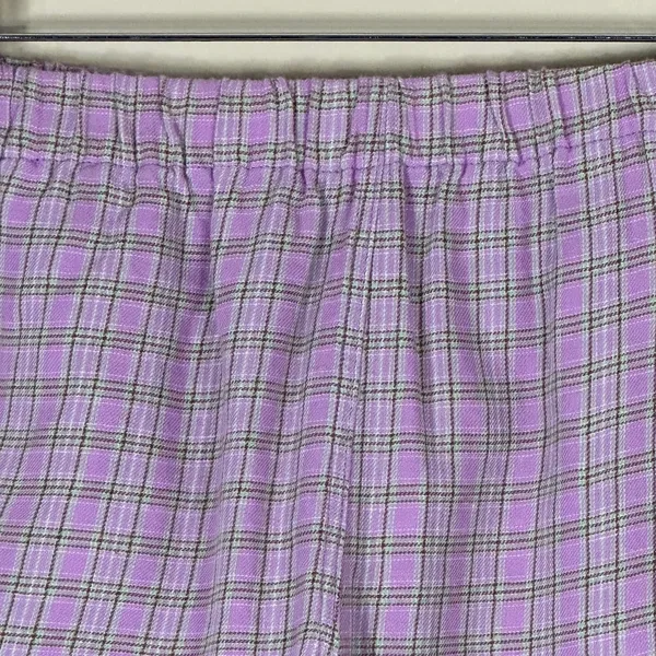 Brandy Melville Logan Shorts Womens OS Purple Plaid 100% Cotton Soft Grunge Y2K - Image 4