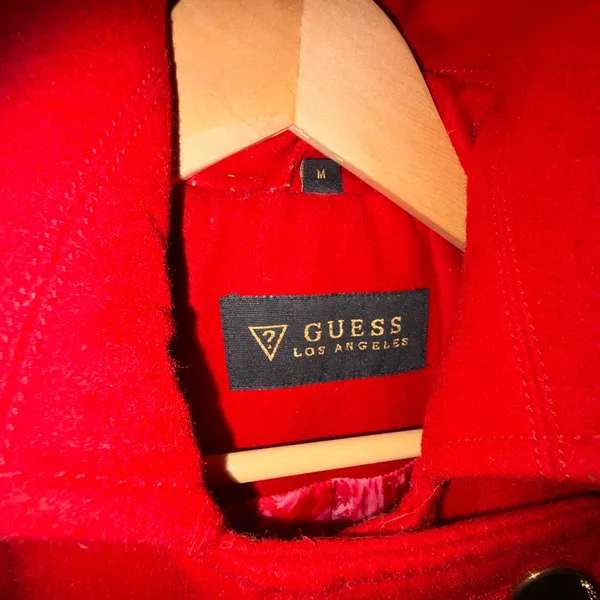 Guess Women's Vibrant Red Trench Coat. Wool blend - Image 13