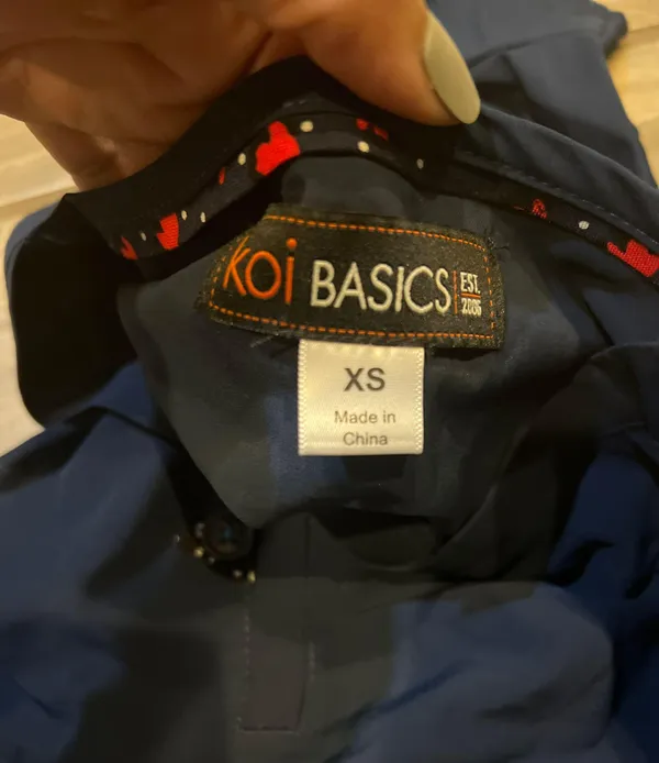 New! Koi Scrub Top Sz XS! No Free Shipping:( Blue - Image 4