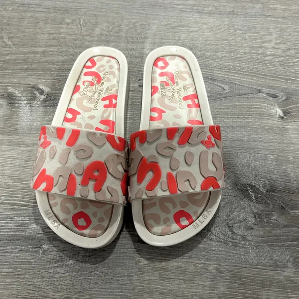 Melissa x Vivienne Westwood Rubber Printed Slides Size 7 - Image 2