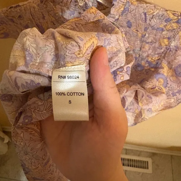 Love the Label Josepha Smocked Floral Blouse in Lavender - Image 6