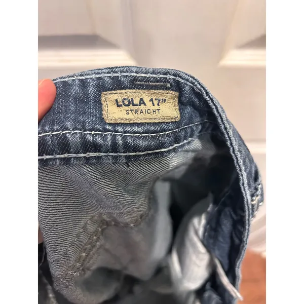 Silver‎ Jeans Lola Straight Leg Dark Wash Distressed Thick Stitch W33 L28 Denim - Image 12