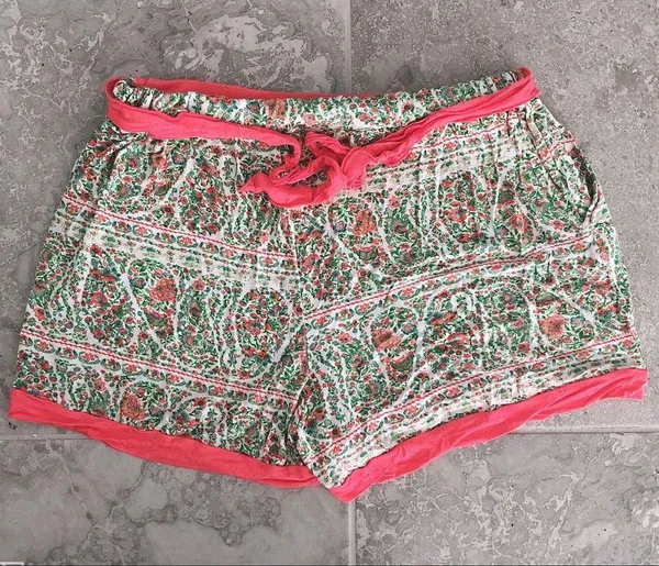 Echo Pajama Shorts Sleepwear Belted Floral Size XL - Image 5