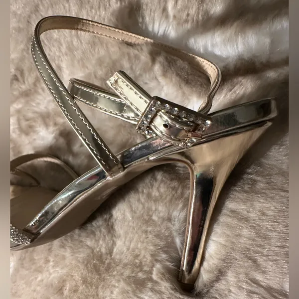 Wild Diva Women's Rhinestone Embellished Straps Formal Stiletto High Heels - Image 9