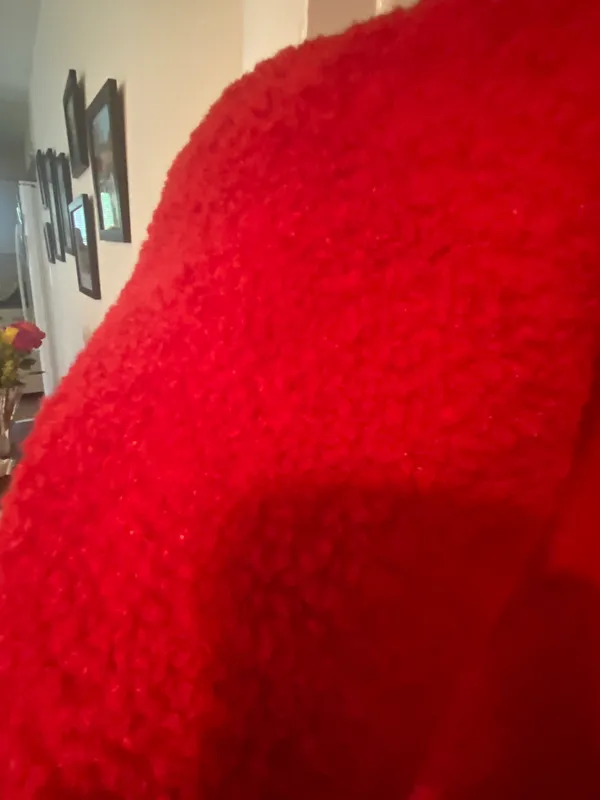 Comfy Red Coat - Image 4
