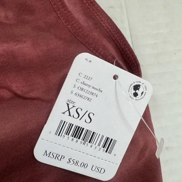NWT Free People‎ FP Movement Good Karma Square Neck Bra/Tank Cherry Mocha XS/S - Image 5