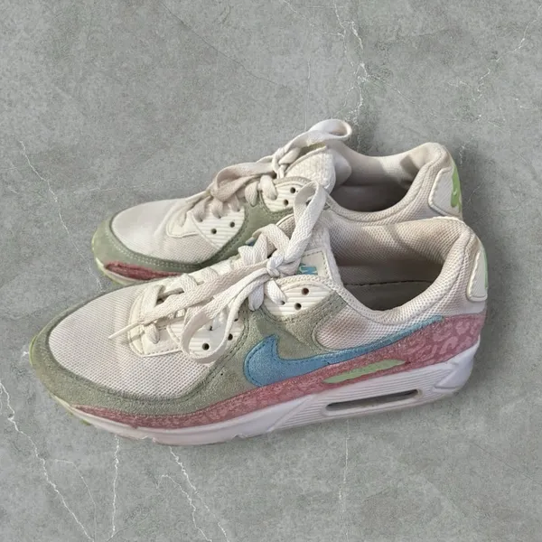 Nike Air Max 90 Women Size 5 Easter Leopard Sail‎ Copa-Honeydew Shoes Sneakers - Image 5