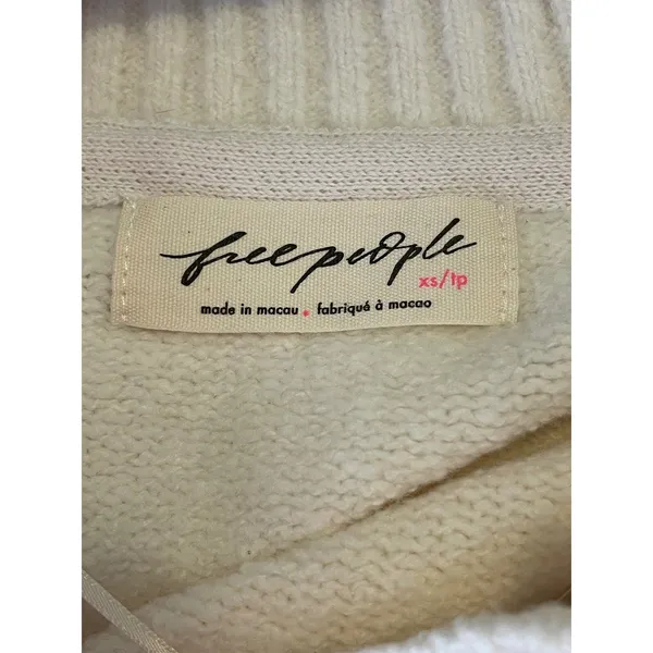 Free‎ People Trading Up Polo Sweater Cream Ivory XS - Image 4