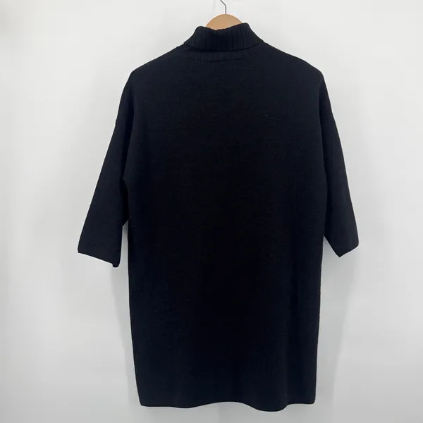 Pomander Place Noir Vivianne Black Turtleneck Knit Dress Tunic‎ Shimmer Small - Image 6
