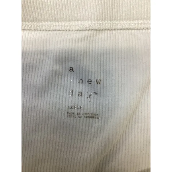 A New‎ Day Womens White Ribbed Tube Top Strapless Stretch Knit Size Large nwot - Image 2