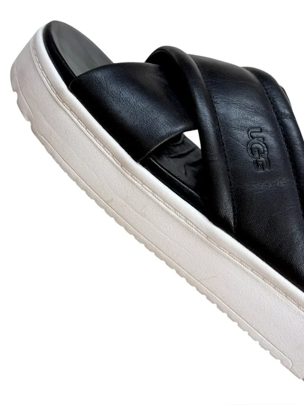 EUC UGG Leather Zanyne Criss Criss Sandals Black Size 9 - Image 3