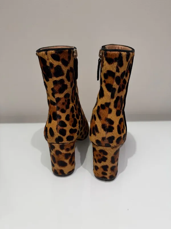 J. Crew Sadie Leopard Booties Size 7 - Image 6