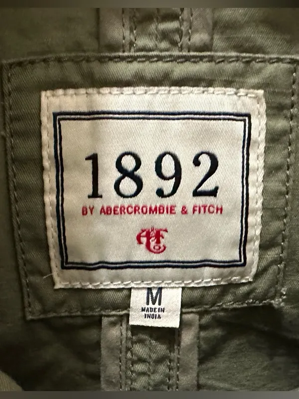 Abercrombie & Fitch 1892 olive green cotton utility vest Medium - Image 6