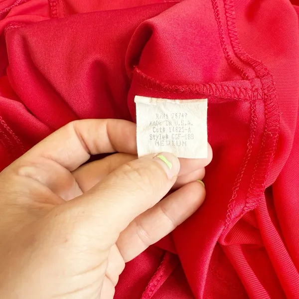 Vintage Wet Seal Y2K Babydoll Midi Dress‎ Medium Red Asymmetric Hem Fairy Vamp - Image 11