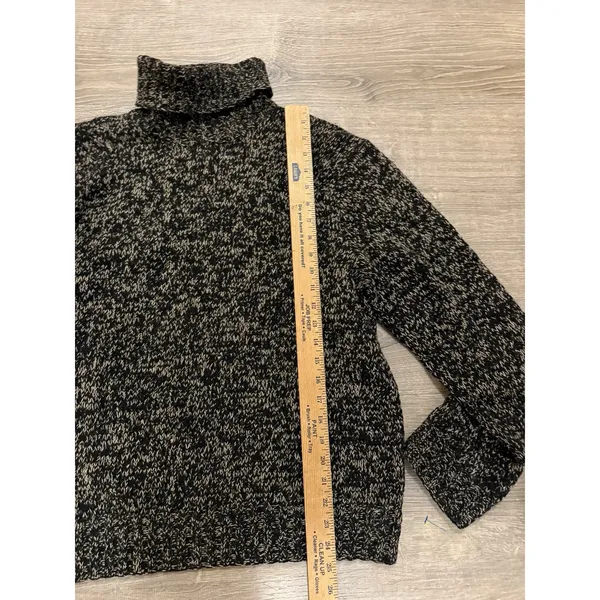 Polo Wool Blend Vtg Turtleneck Medium Unisex M Sweater‎ Speckled Handknit Silk - Image 4