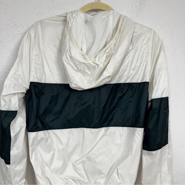 Abercrombie & Fitch White Green Track Jacket Bomber Womens XS Windbreaker - Image 10