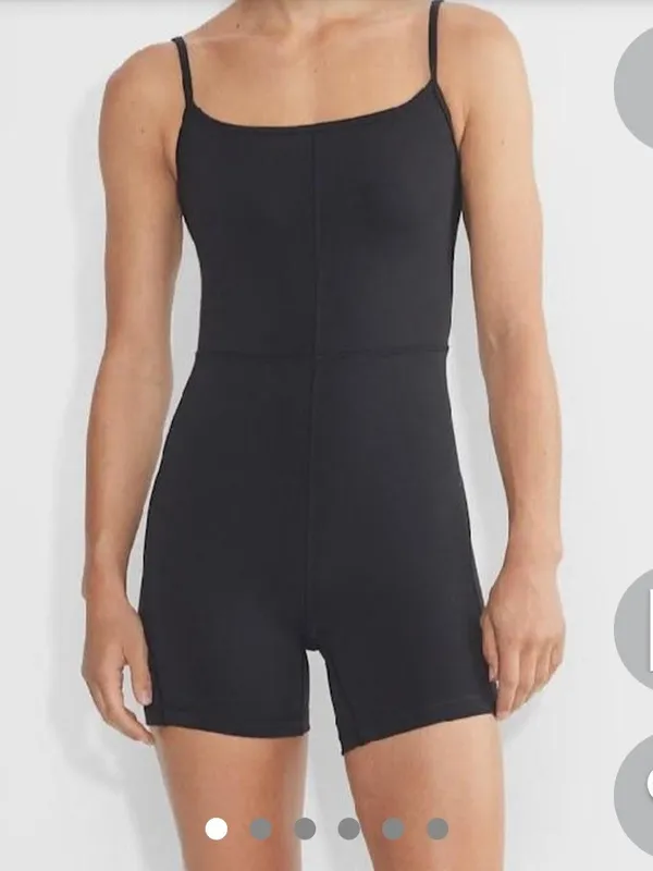 O Wilfred Free Black Seamless Stretch Romper Medium - Image 2