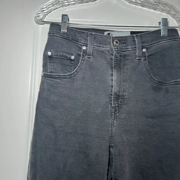 Levis SilverTab Mom Jeans Womens 27x27 Washed Gray High Rise Tapered - Image 2