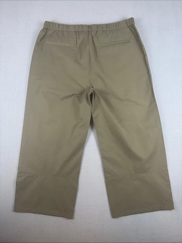 Vince Cotton Blend Parachute utility cropped Pants in olive-Khaki Size: XL - Image 4