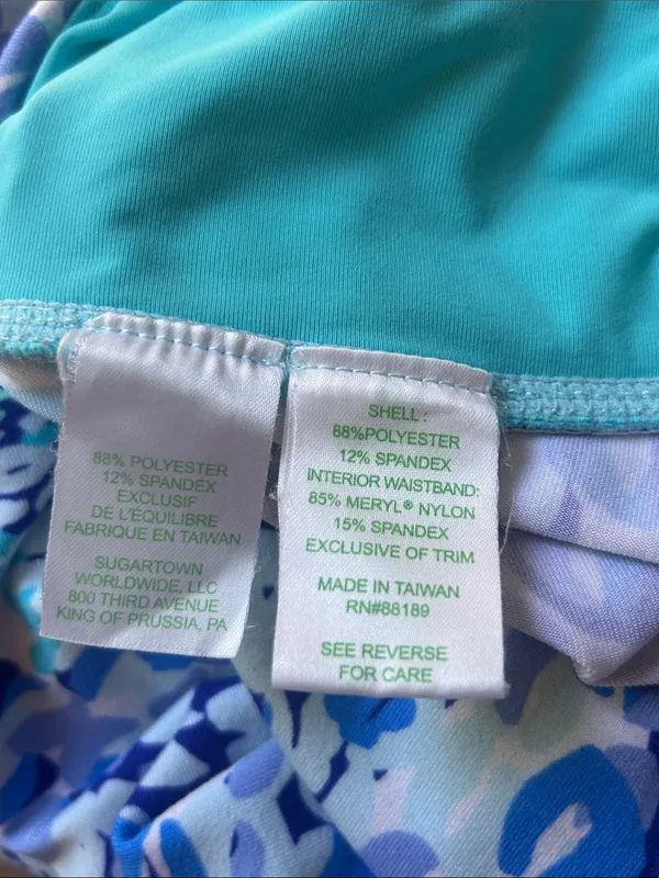 Lilly Pulitzer Luxletic Weekender Oasis Wave After Wave Cropped Leggings Sz Sm - Image 14
