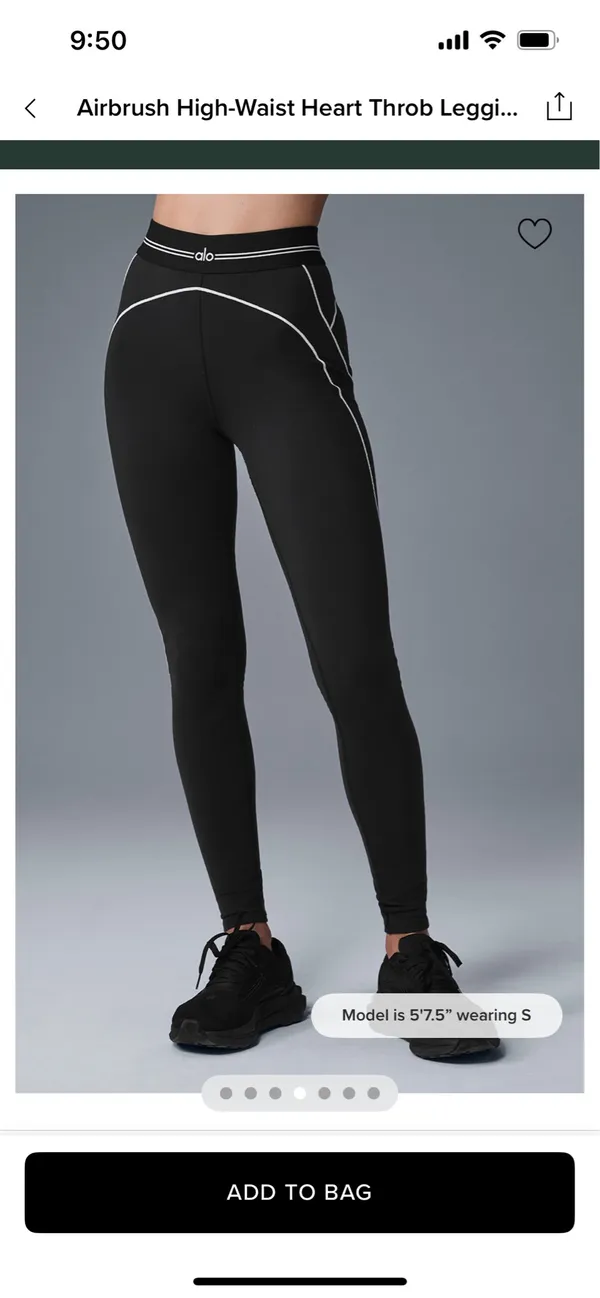 Alo Yoga Heart Throb Set Airbrush Bra & Leggings S - Image 2