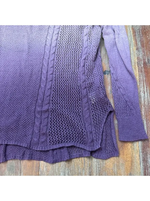 American Eagle Outfitters Purple Ombre Crew Neck Sweater Small - Image 4