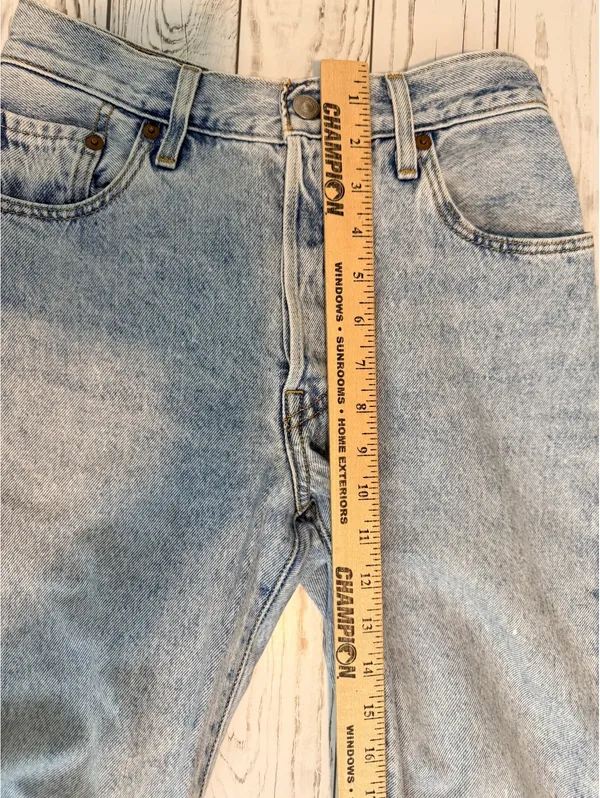 Levi’s Women’s 501 Premium Big E Crop Jeans W25 L26 Montgomery Light Wash - Image 13