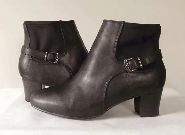 East 5th Rain Black Faux Leather Booties - Image 2
