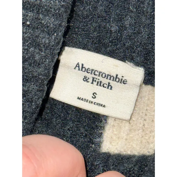 Abercrombie & Fitch Cream Black Wool Colorblock Turtleneck Sweater Womens Size S - Image 4