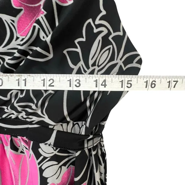 Ambrielle Y2K Pink Floral Maxi‎ Dress Empire Waist Open Back Tie Fairy Grunge M - Image 11