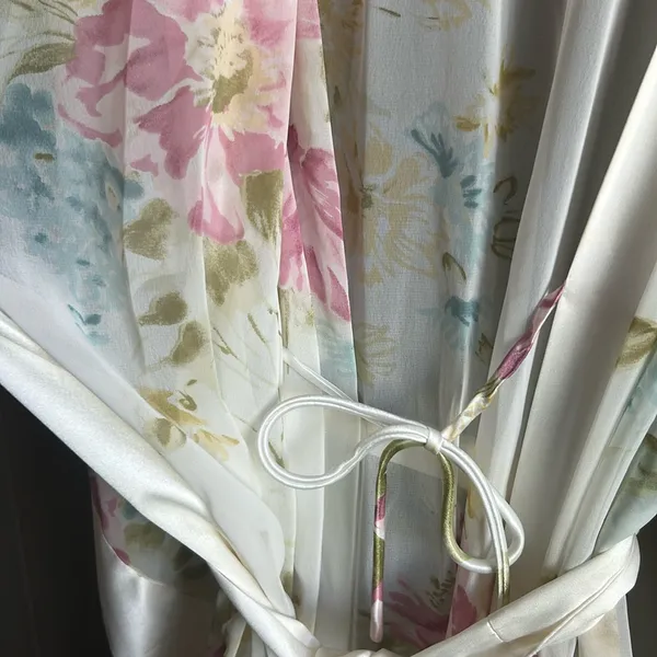Victoria's Secret Collection Kimono Robe Women's Size L Floral Vintage 90s Robe - Image 9