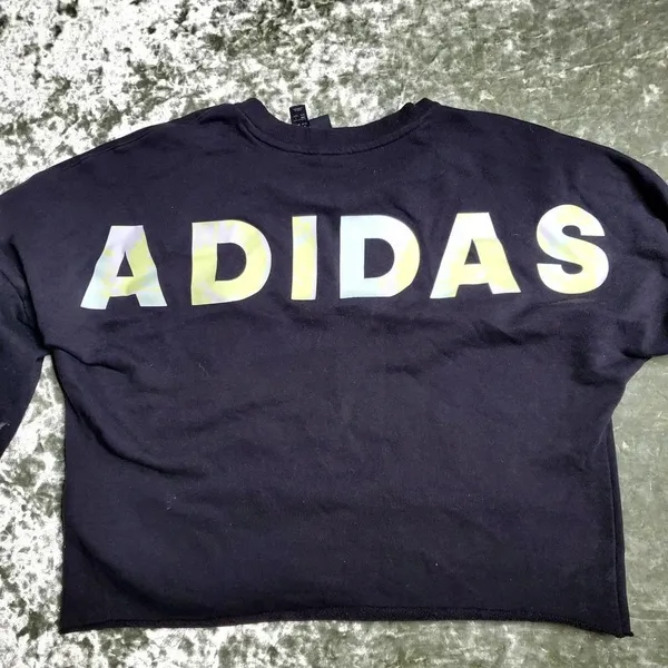 Adidas‎ Cropped Tie Dye Letters Sweatshirt - Image 7