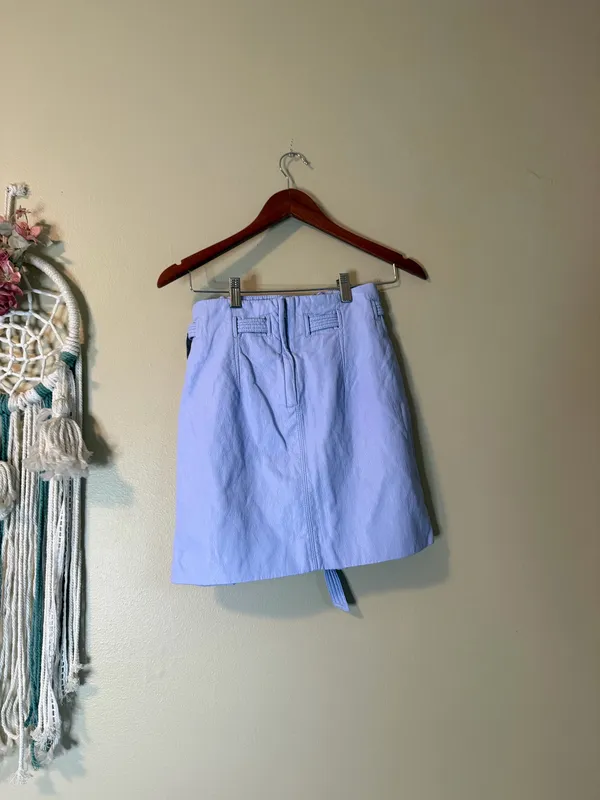 Free People Faux Leather Payton Paperbag Mini Skirt Purple Lavender Size 2 - Image 3