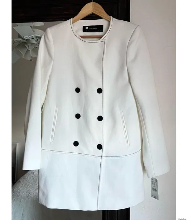 NEW Zara White Coat - Image 2