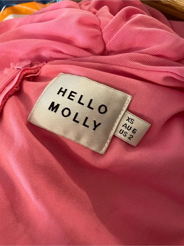 Hello Molly hot pink Not History One-Shoulder Hot Pink Ruched Body-con Dress XS - Image 9