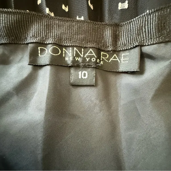 Vintage Donna Rae Pleated Black & White Skirt Size‎ 10 EUC - Image 4