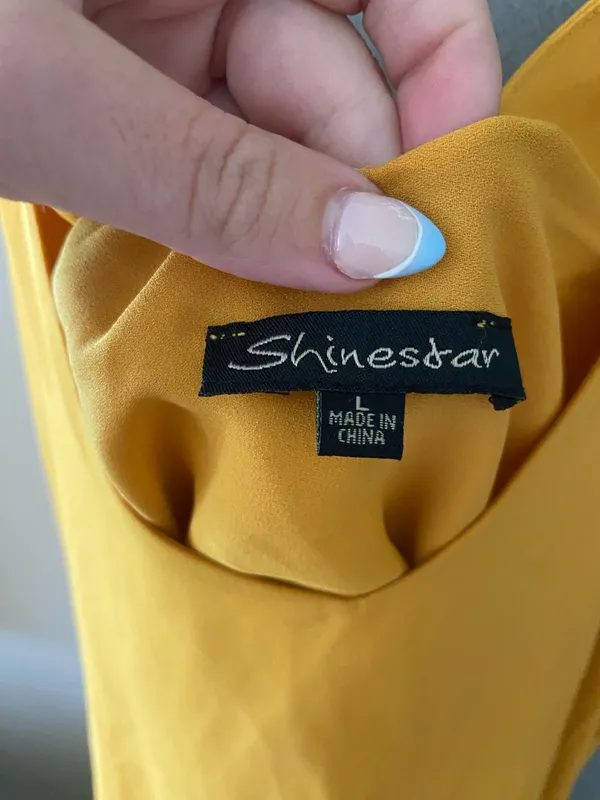 Mustard yellow top Size L - Image 2