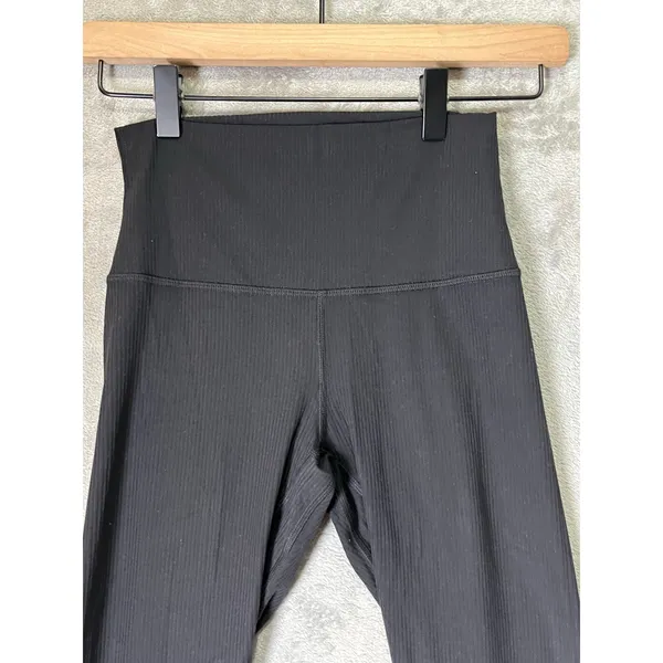 Lululemon Align Ribbed High Rise Pant 25' Black Size 4 Yoga Leggings Nulu - Image 2