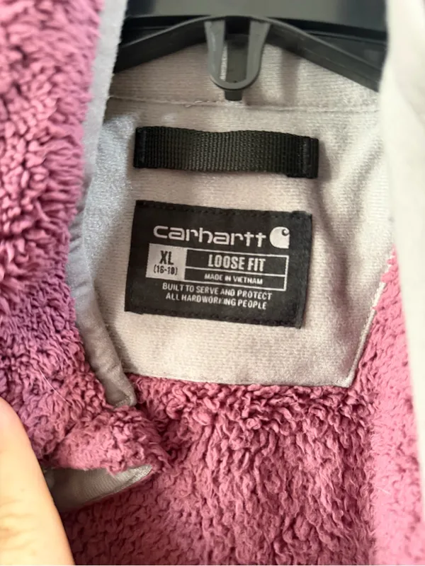 Women’s Carhartt Plum Sherpa Half-Zip Pullover Size XL - Image 5