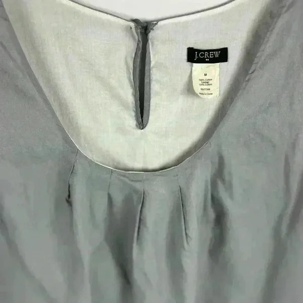 J. CREW Drapey grey‎ lined swing tank top- Size Medium - Image 5